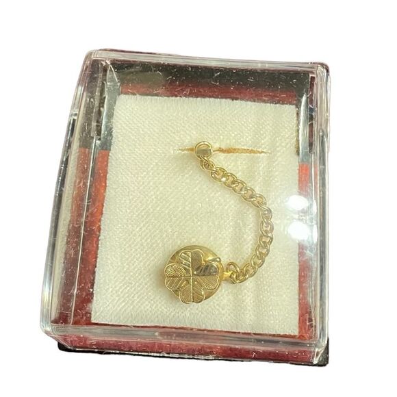 Vintage Four leaf clover tie pin - Picture 3 of 6